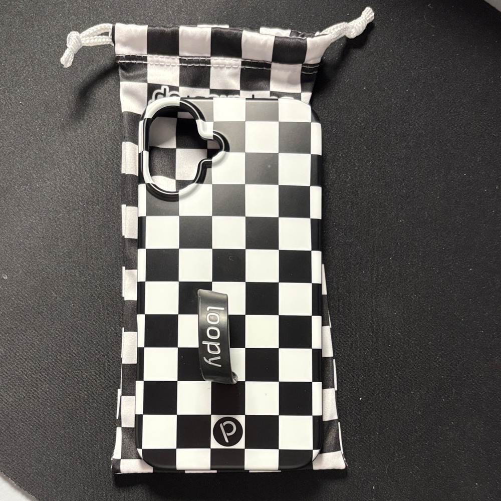 Loopy Case Monochrome Checkered Phone Cover